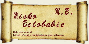 Miško Belobabić vizit kartica